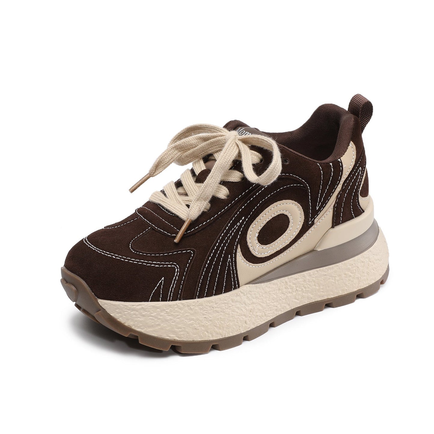 Women's Fashion Quilted Leather Chunky Platform Sneakers-RAIIFY