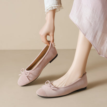 Women's Plain Bowknot Casual Comfort Flats