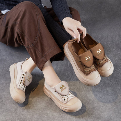 Women's Minimalist Leather Flat Casual Shoes