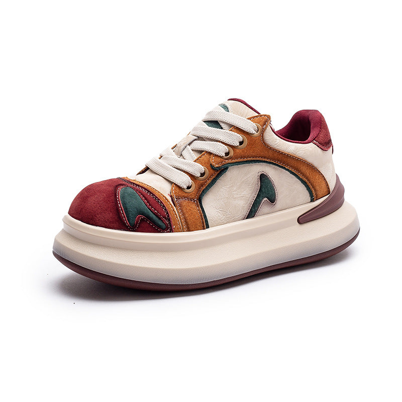 Women's Fashion Color-Blocked Chunky Platform Sneakers