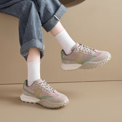 Women's Fashion Color Matching Platform Sneakers