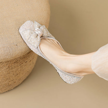 Women's Rhinestone Ballet Flats - Autumn Casual Shoes