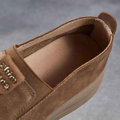 Women's Retro Suede Leather Slip-on Loafers