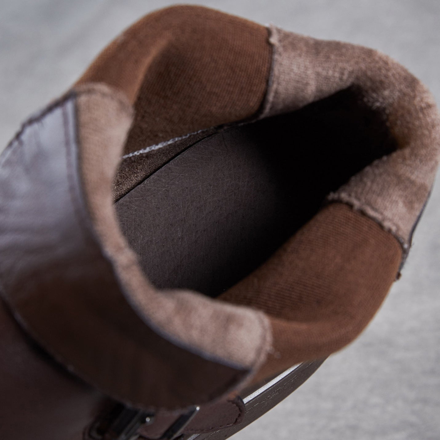 Women's Minimalist Plain Leather Slip-on Ankle Boots