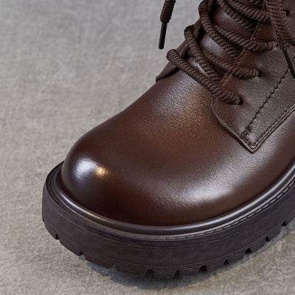 Women's Vintage Classic Leather Ankle Boots