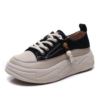 Women's Fashion Leather Platform Casual Shoes-RAIIFY