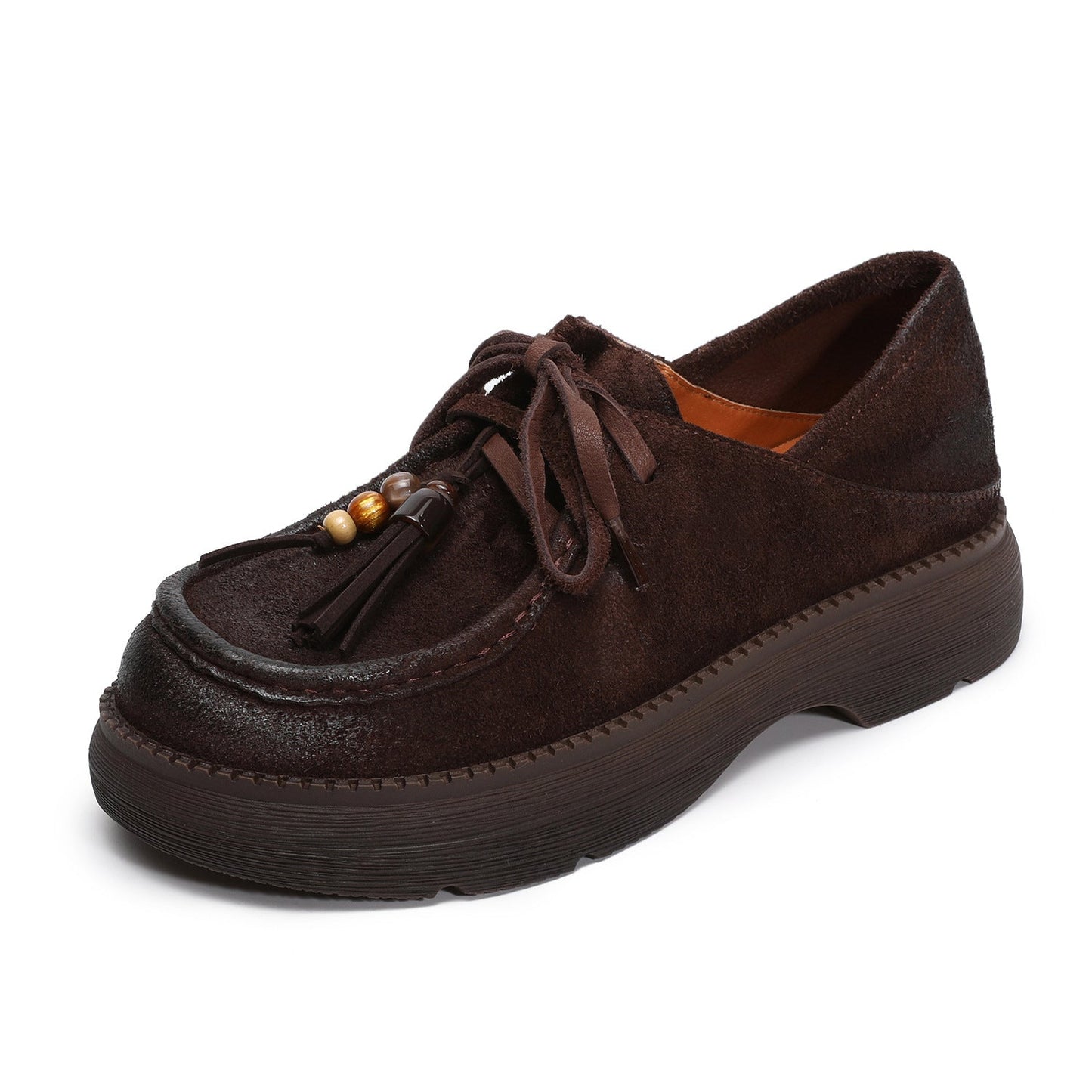 Women's Retro Leather Fringe Casual Shoes-RAIIFY