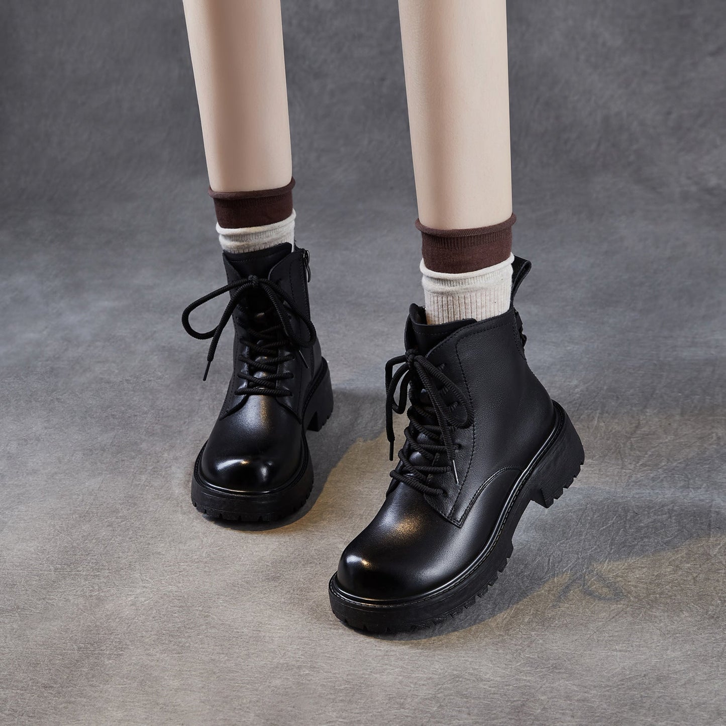 Women's Vintage Classic Leather Ankle Boots