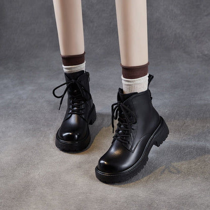 Women's Vintage Classic Leather Ankle Boots