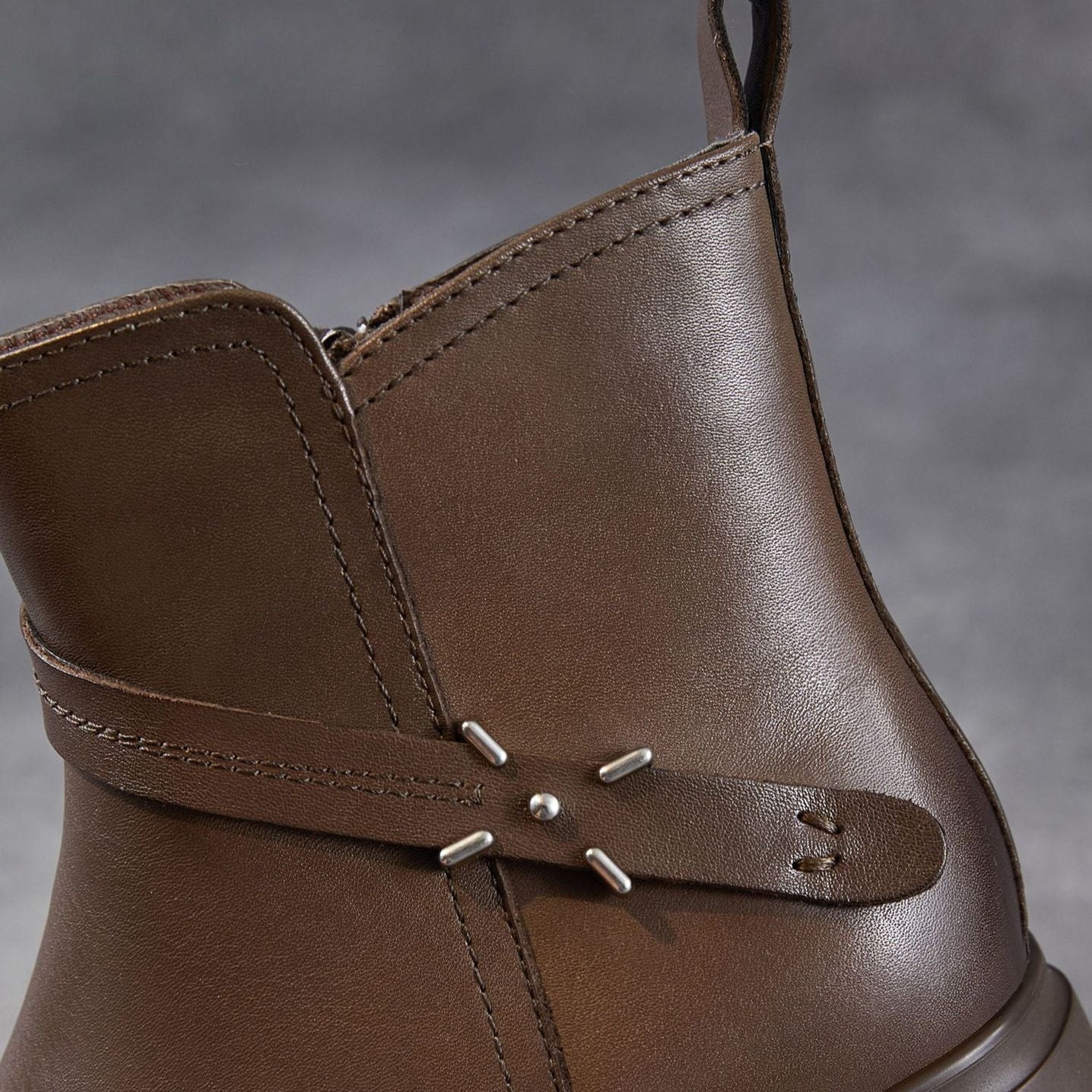 Women's Minimlist Leather Casual Ankle Boots