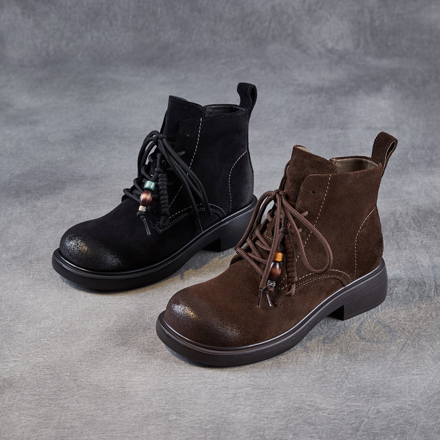 Women's Vintage Plain Suede Ankle Boot