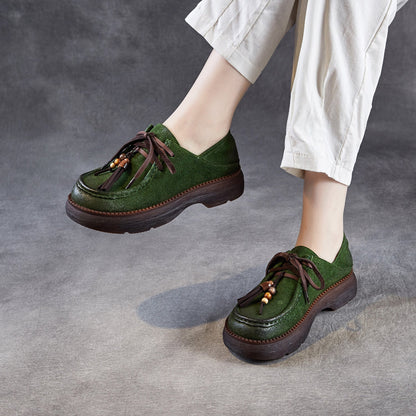 Women's Retro Leather Fringe Casual Shoes