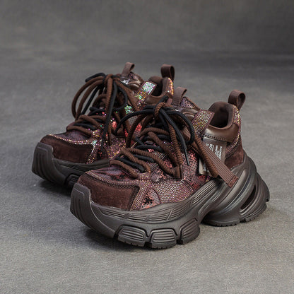 Women's Retro Breathable Casual Chunky Platform Sneakers-RAIIFY