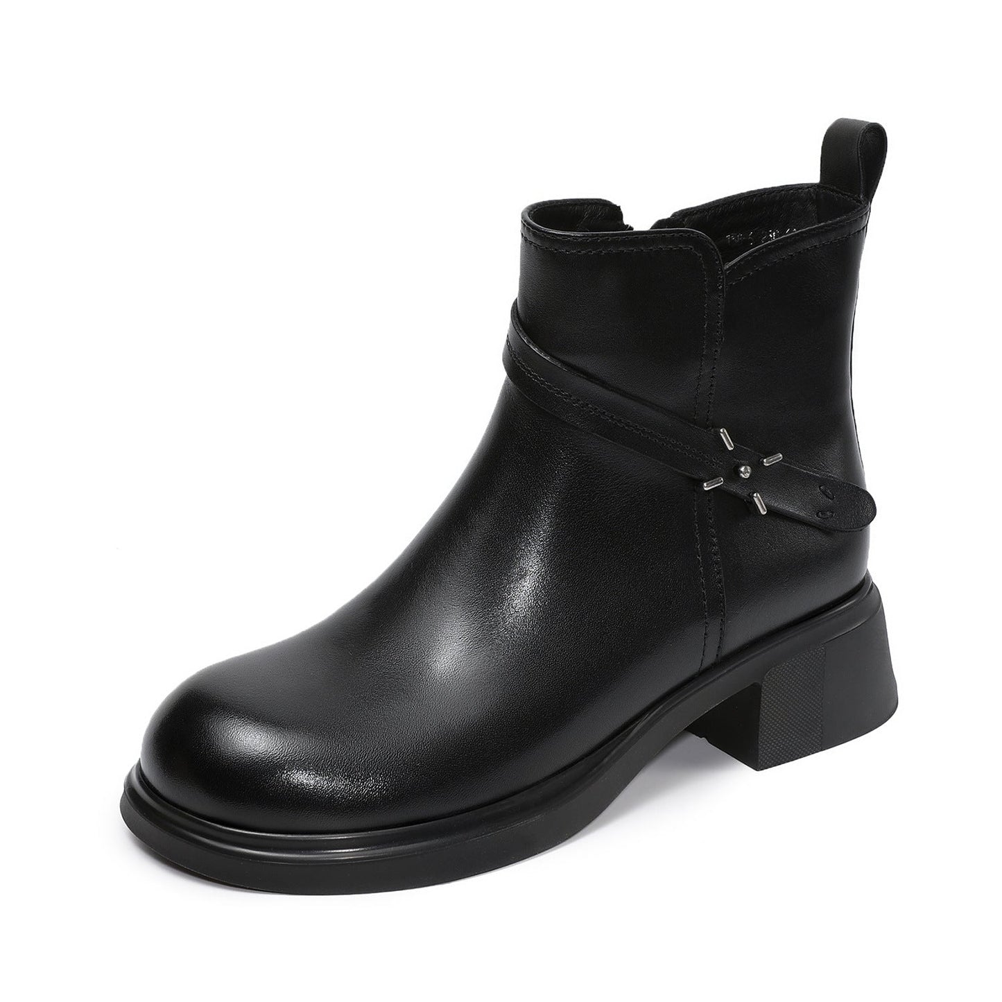 Women's Minimlist Leather Casual Ankle Boots-RAIIFY