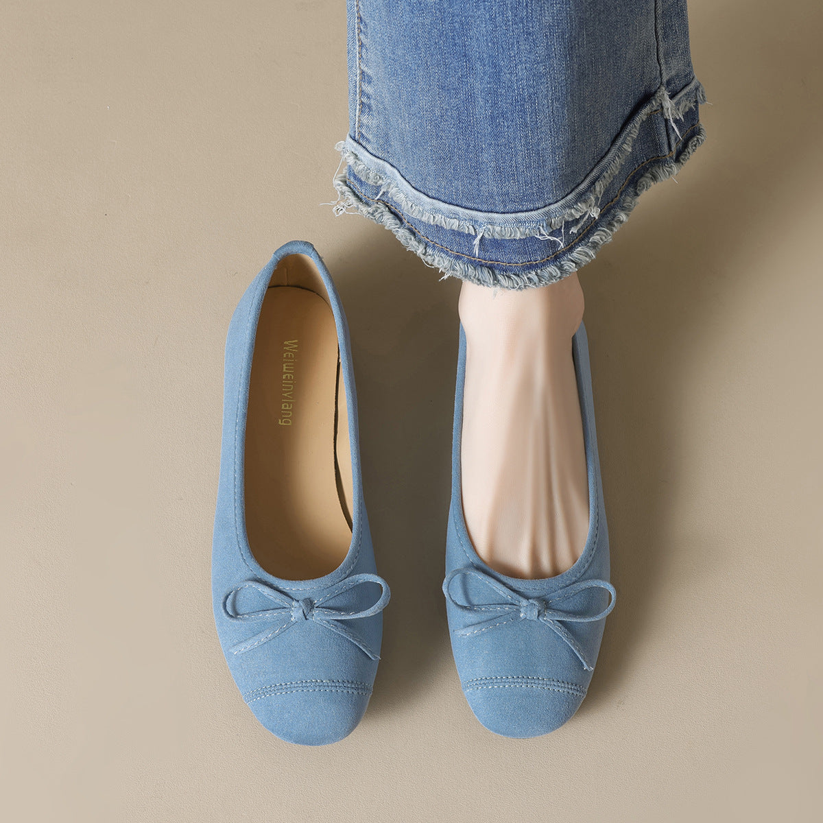 Women's Plain Bowknot Casual Comfort Flats