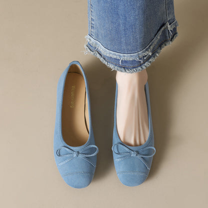 Women's Plain Bowknot Casual Comfort Flats