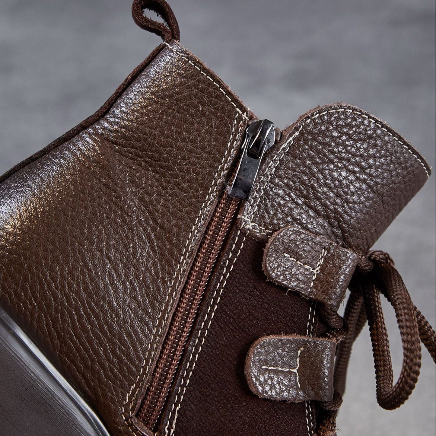 Women's Vintage Quilted Leather Casual Ankle Boots