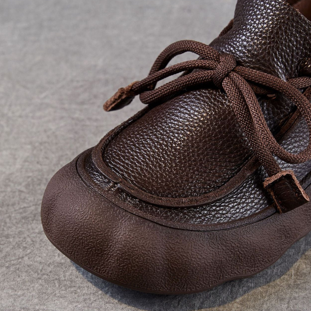 Women's Vintage Soft Leather Lace-Up Casual Shoes