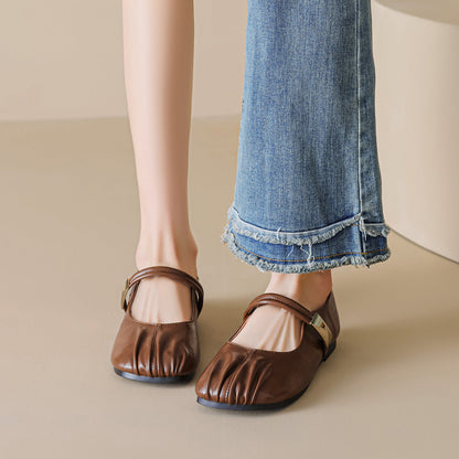 Women's Minimalist Comfort Mary Jane Casual Flats