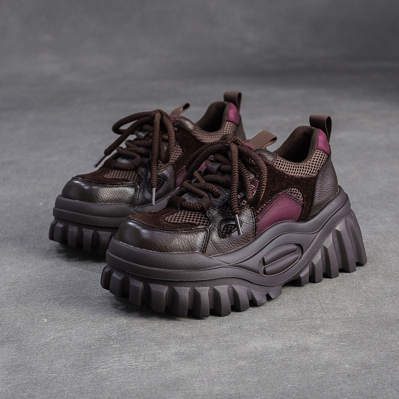 Women's Breathable Mesh Chunky Platform Casual Shoes-RAIIFY