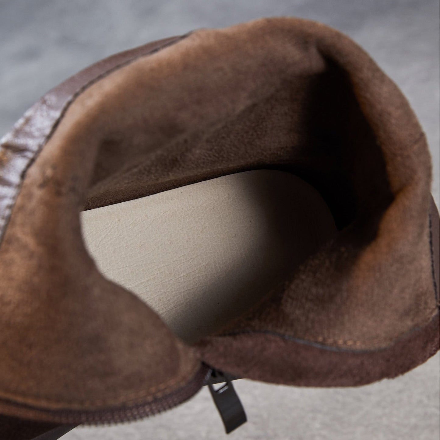 Women's Vintage Plain Leather Motorcycle Boots