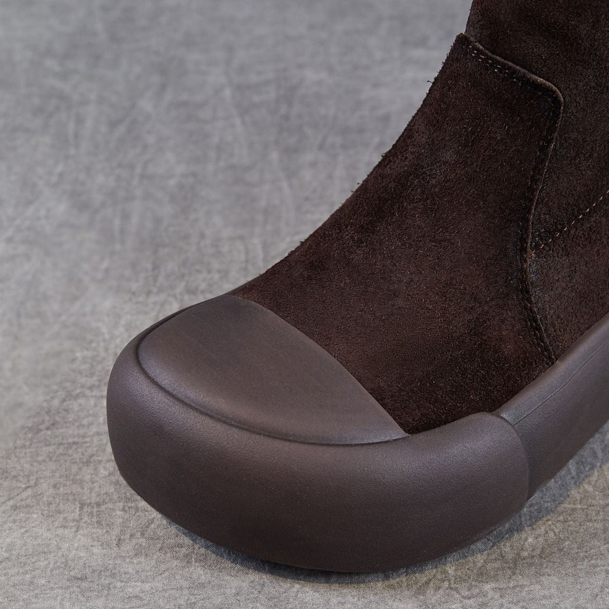 Women's Retro Minimalist Leather Platform Ankle Boots