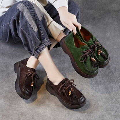 Women's Retro Leather Fringe Casual Shoes