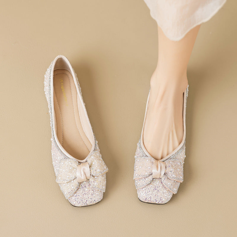 Women's Rhinestone Ballet Flats - Autumn Casual Shoes