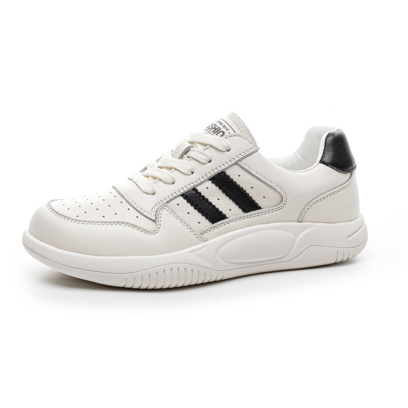 Women's Breathable Leather Comfort Court Sneakers-RAIIFY