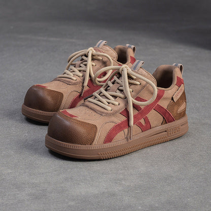 Women's Retro Quilted Leather Flat Casual Shoes-RAIIFY