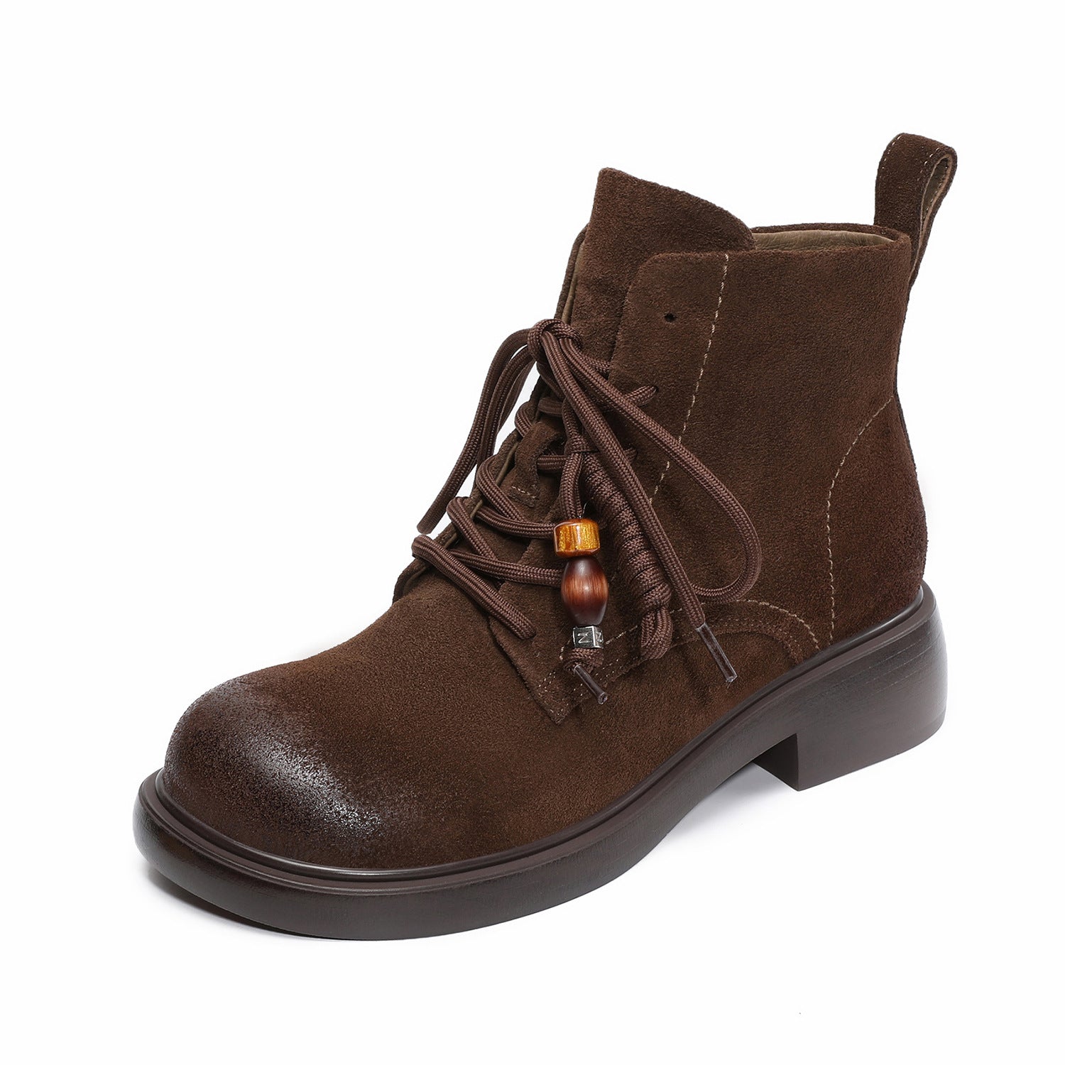 Women's Vintage Plain Suede Ankle Boot-RAIIFY