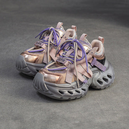 Women's Fashion Color Block Chunky Platform Sneakers-RAIIFY