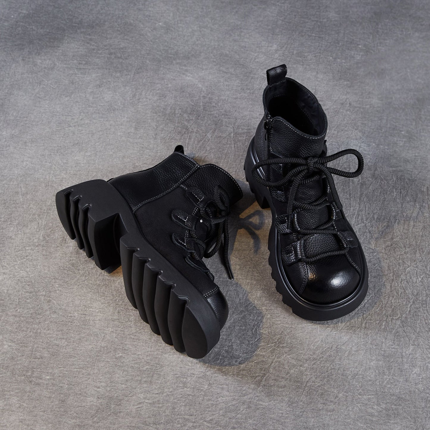 Women's Vintage Quilted Leather Casual Ankle Boots