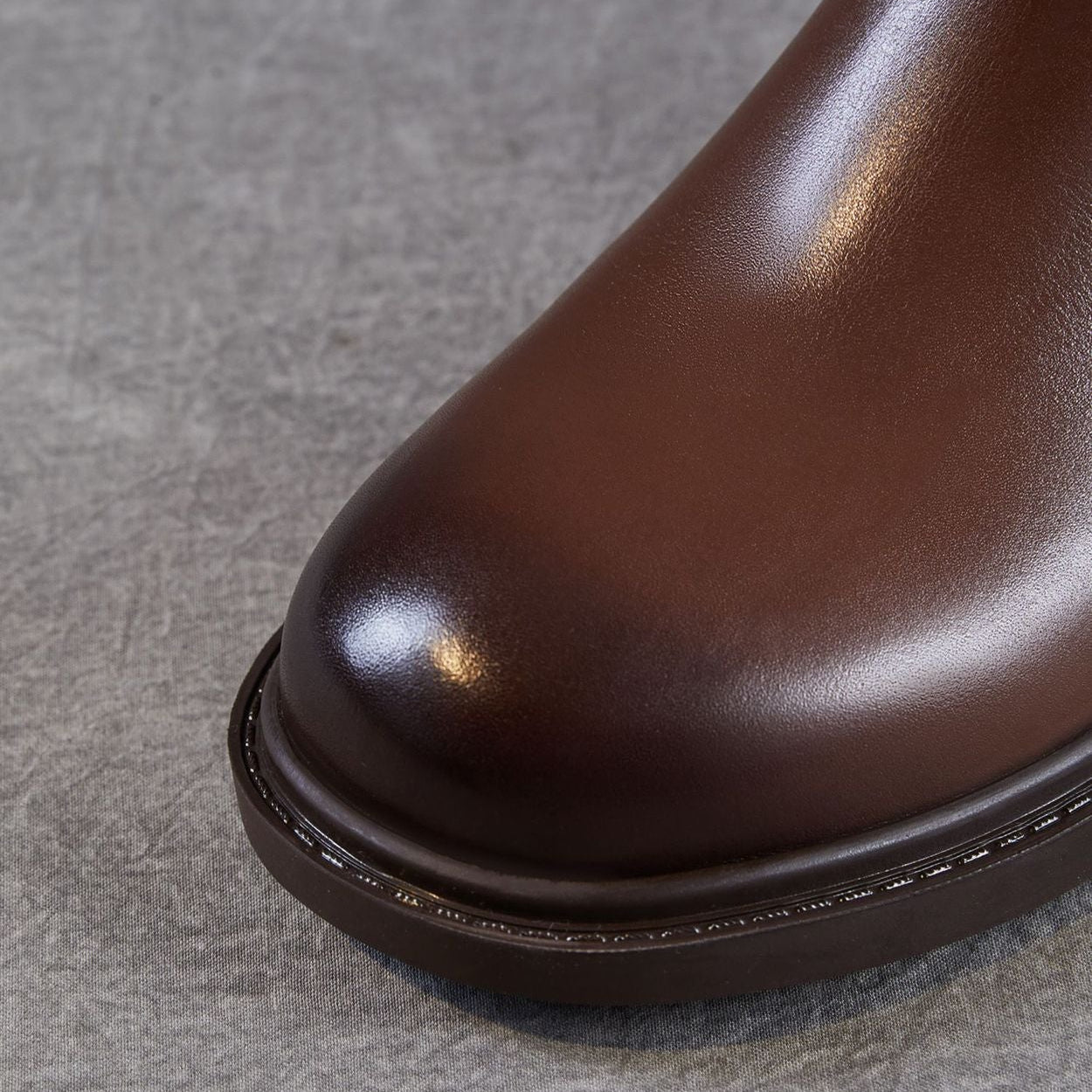 Women's Vintage Leather Slip-on Ankle Boots