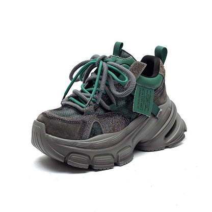 Women's Retro Breathable Casual Chunky Platform Sneakers