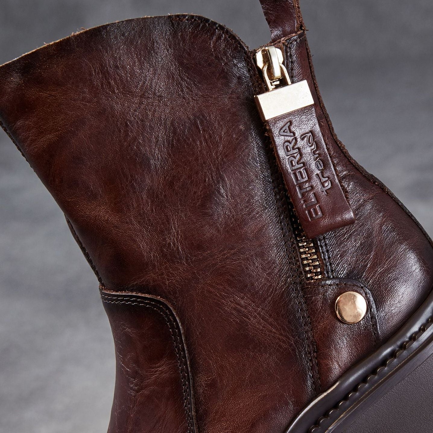 Women's Vintage Leather Chunky Platform Boots