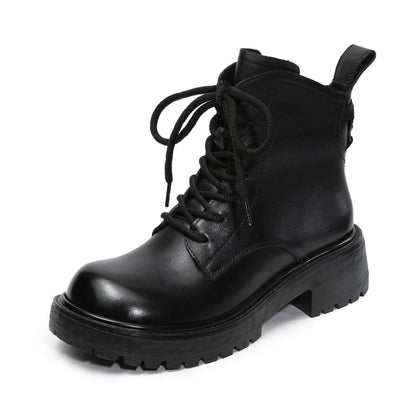 Women's Vintage Classic Leather Ankle Boots-RAIIFY