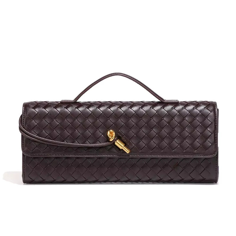 Elegant Maribella braided clutch in artisanal vegan leather