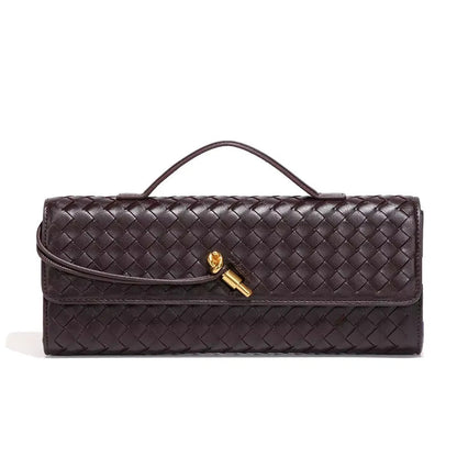 Elegant Maribella braided clutch in artisanal vegan leather