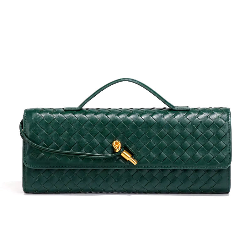 Elegant Maribella braided clutch in artisanal vegan leather