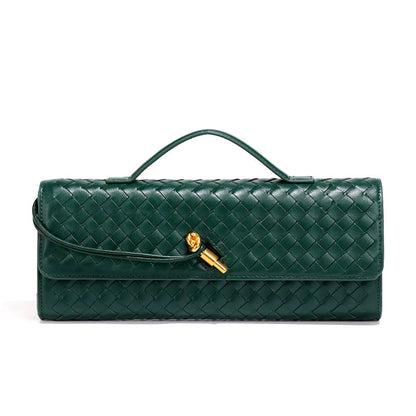 Elegant Maribella braided clutch in artisanal vegan leather