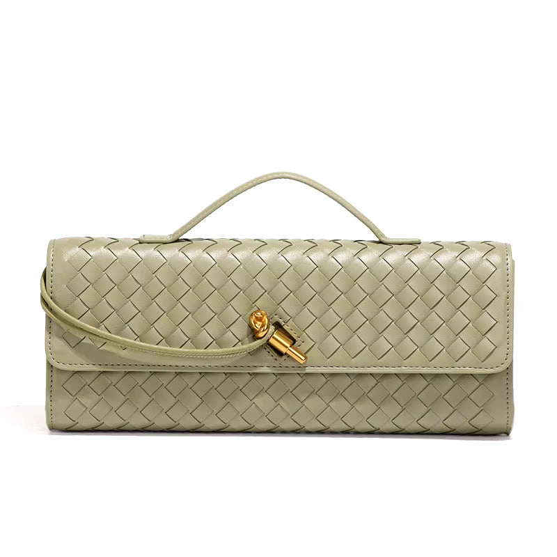 Elegant Maribella braided clutch in artisanal vegan leather