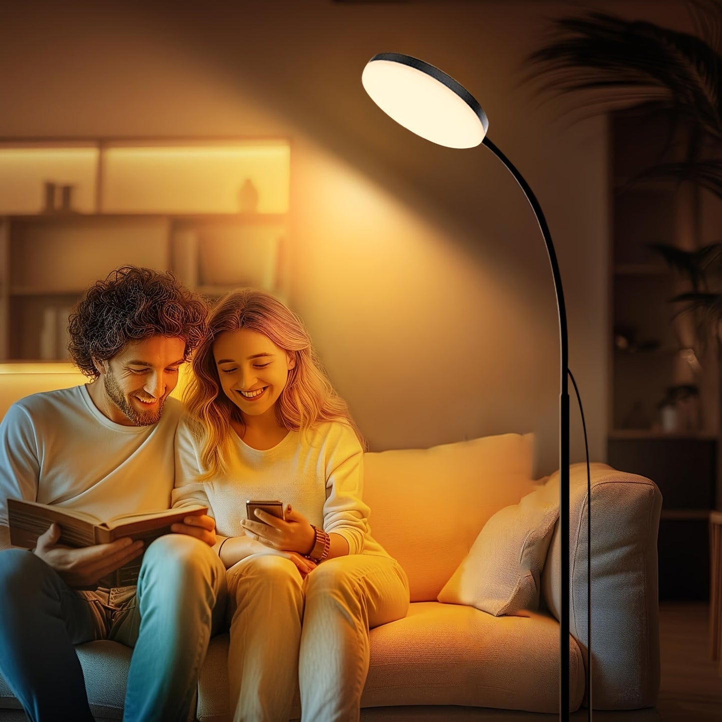 Versatile USB Powered Modern LED Floor Lamp with Adjustable Colors