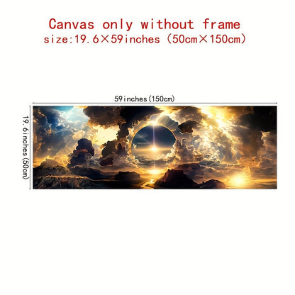 Dramatic Sky Landscape Decor: Modern Art Canvas Print