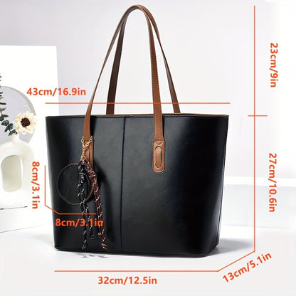 Stylish Large Capacity Tote Bag for Women with Coin Purse