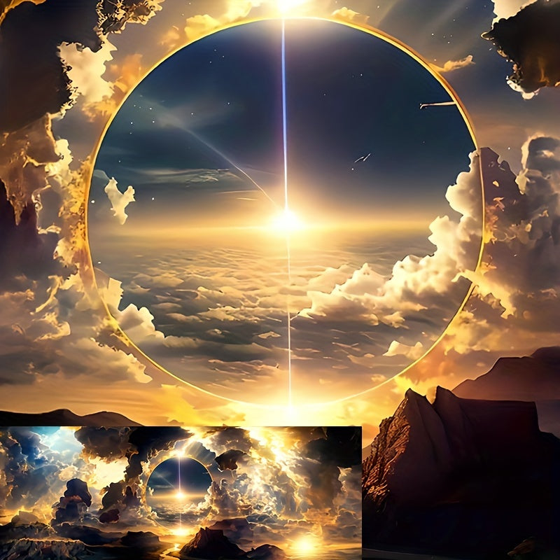 Dramatic Sky Landscape Decor: Modern Art Canvas Print