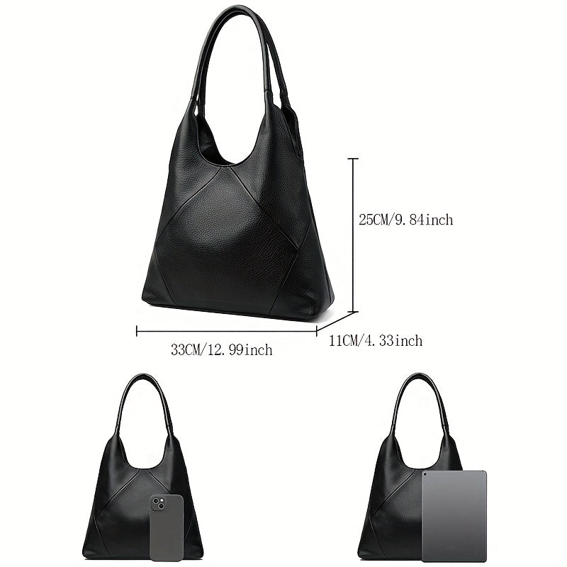 Elegant PU tote bag: Stylish large capacity shoulder purse
