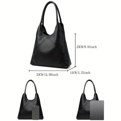 Elegant PU tote bag: Stylish large capacity shoulder purse