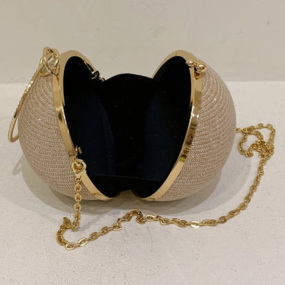 Sparkling Round Evening Bag: Lightweight Handbag for Any Occasion