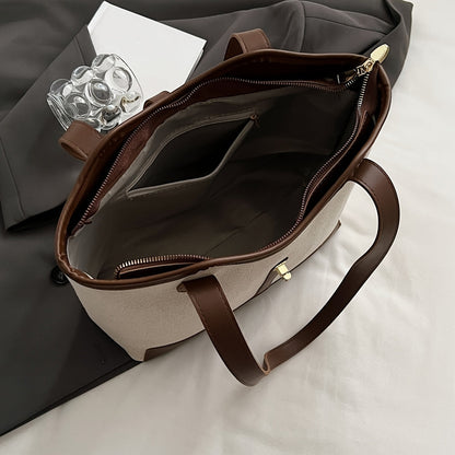 Spacious Women's Tote Bag: Stylish Double Handle Casual Carryall